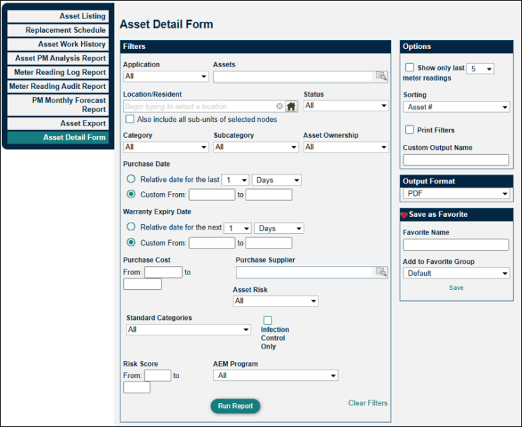 Asset Detail Form